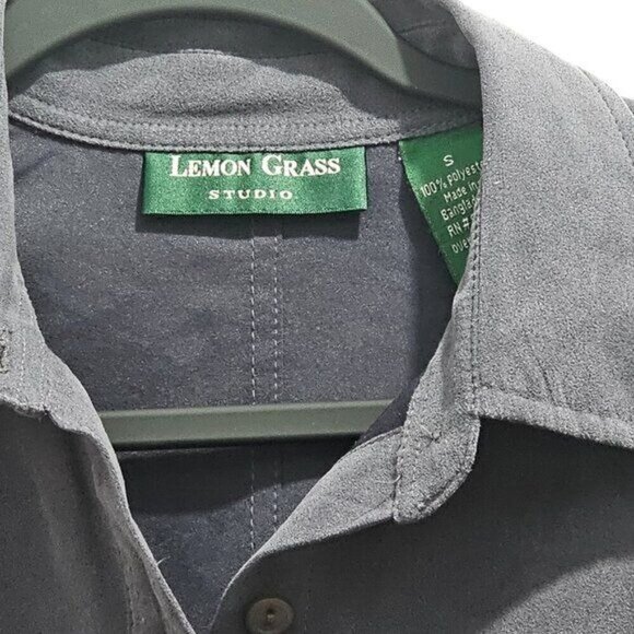 Lemon Grass Studio Button-Up Shirt S Gray - Picture 4 of 12